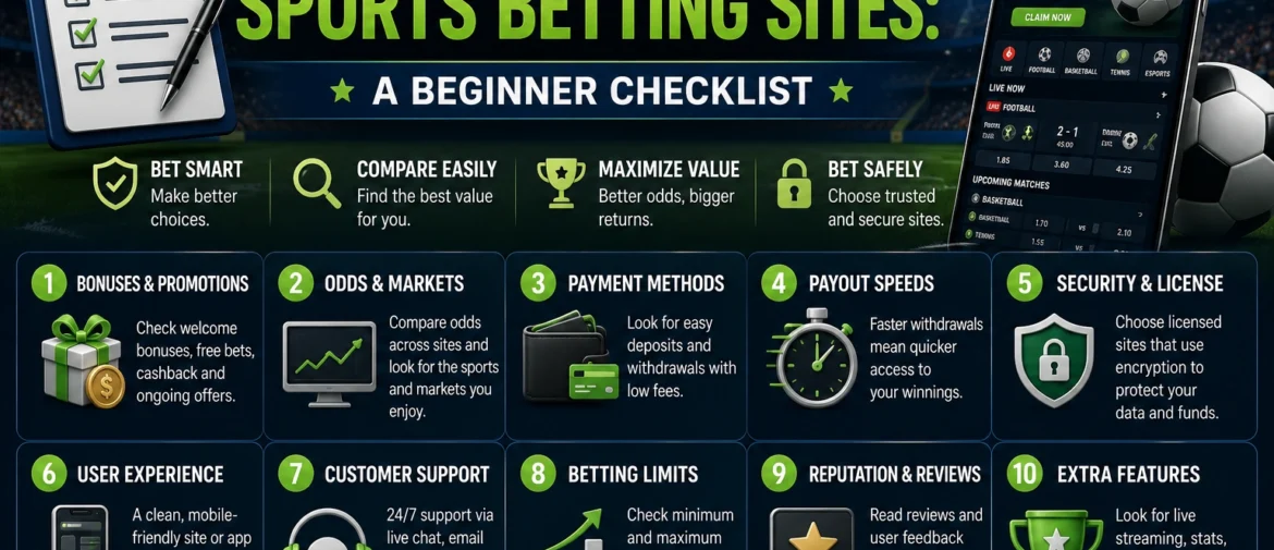 How to Compare Sports Betting Sites: A Beginner Checklist