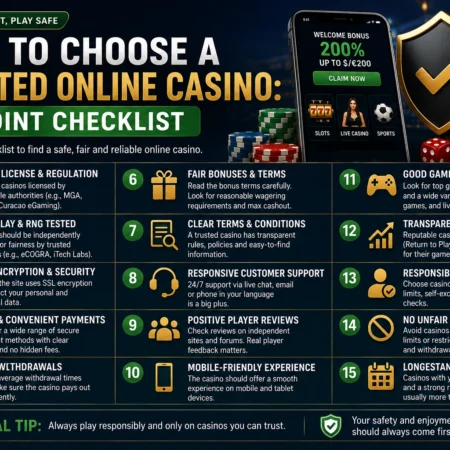How to Choose a Trusted Online Casino: 15-Point Checklist