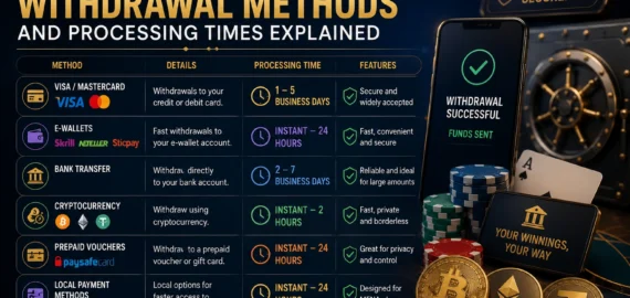 Casino Withdrawal Methods and Processing Times Explained