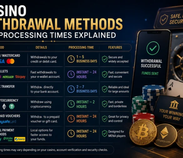 Casino Withdrawal Methods and Processing Times Explained