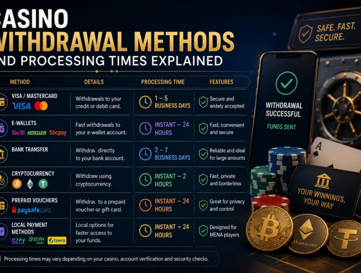 Casino Withdrawal Methods and Processing Times Explained