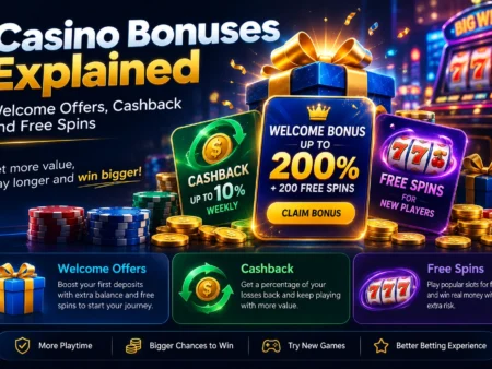 Casino Bonuses Explained: Welcome Offers, Cashback and Free Spins