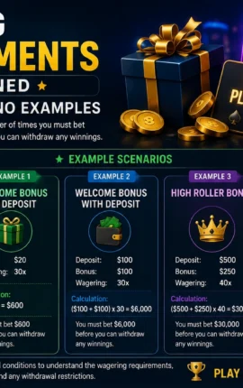 Wagering Requirements Explained with Simple Casino Examples