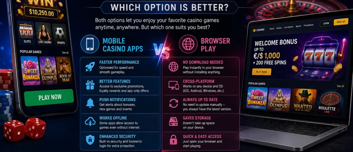 Mobile Casino Apps vs Browser Play: Which Option Is Better?